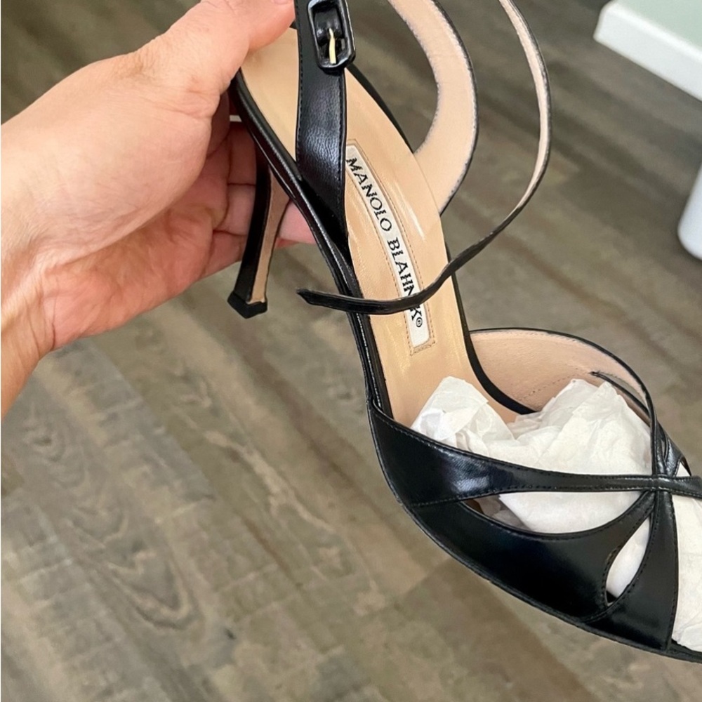 Manolo Blahnik Sleek Black Heels